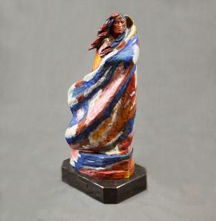 Appraisal: Sacagawea II by Harry Jackson Harry Jackson - polychrome bronze