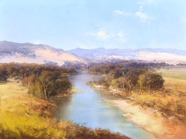 Appraisal: CHRIS KANDIS BORN View over the River oil on board