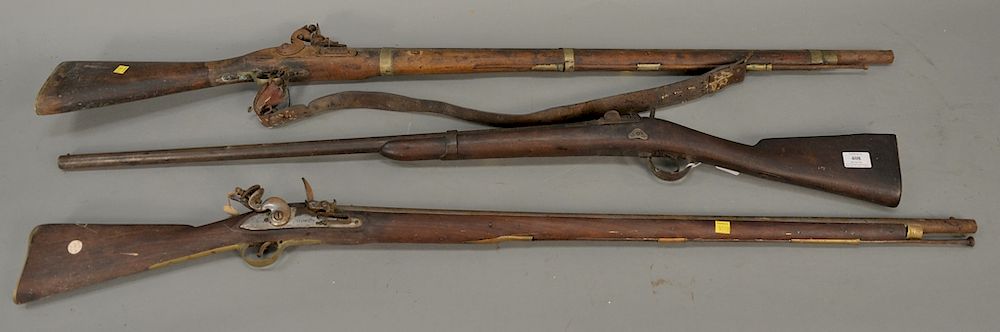 Appraisal: Three long rifles including two flintlock and one black powder