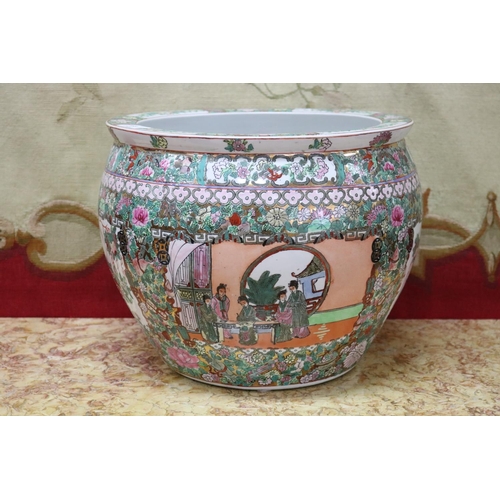 Appraisal: Chinese famille verte style fish bowl approx cm H x