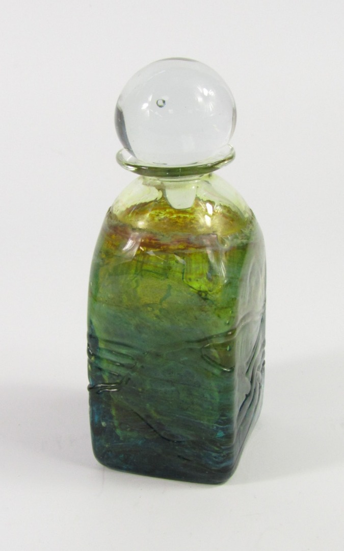 Appraisal: A Michael Harris Isle of Wight glass Aurene decanter and