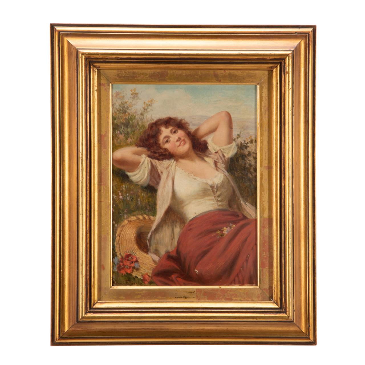 Appraisal: EDWIN THOMAS ROBERTS KATE KEARNEY FRAMED OIL Edwin Thomas Roberts