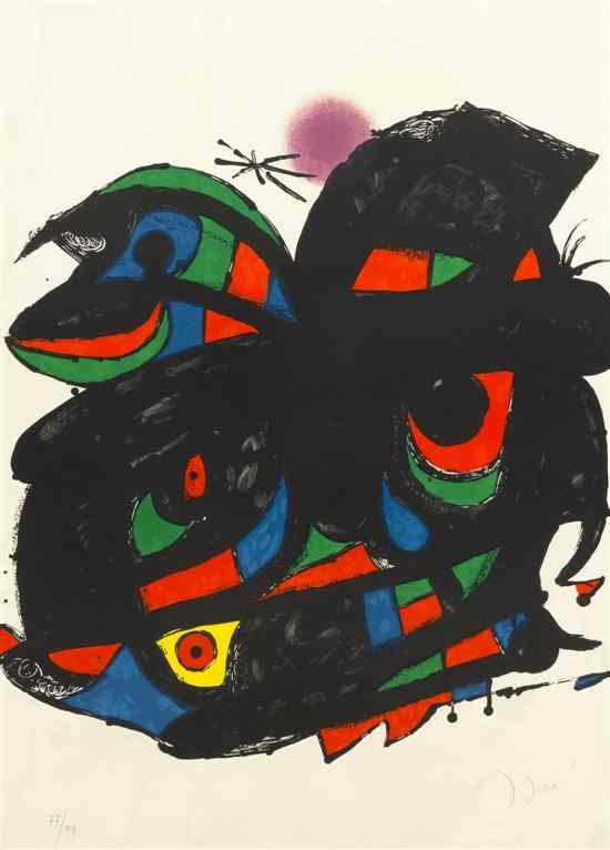 Appraisal: Joan Miro Spanish - Untitled poster from the opening of