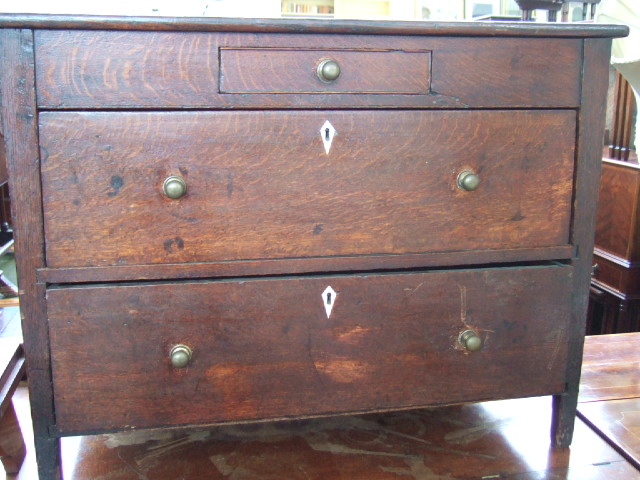 Appraisal: A made-up th century oak chest of one short and