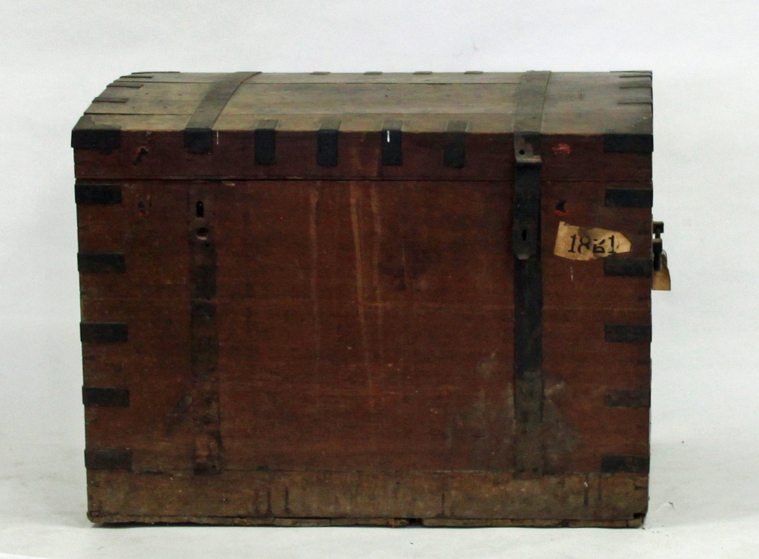 Appraisal: A metal bound silver chest cm '' wide