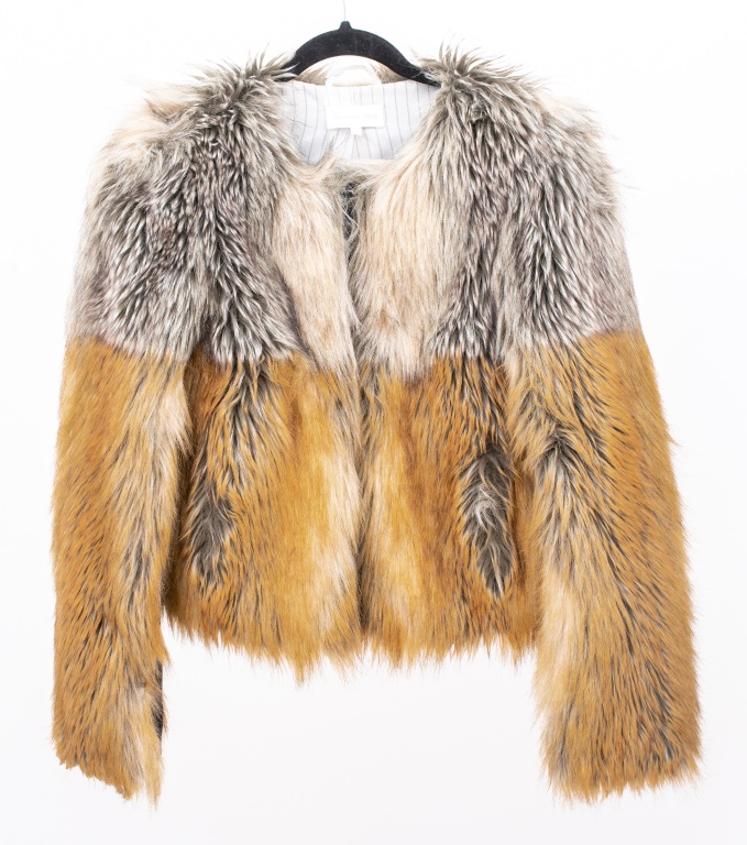 Appraisal: PATRIZIA PEPE FAUX FUR COAT JACKET Patrizia Pepe faux fur