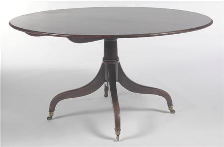 Appraisal: A Regency mahogany circular breakfast table the circular top with