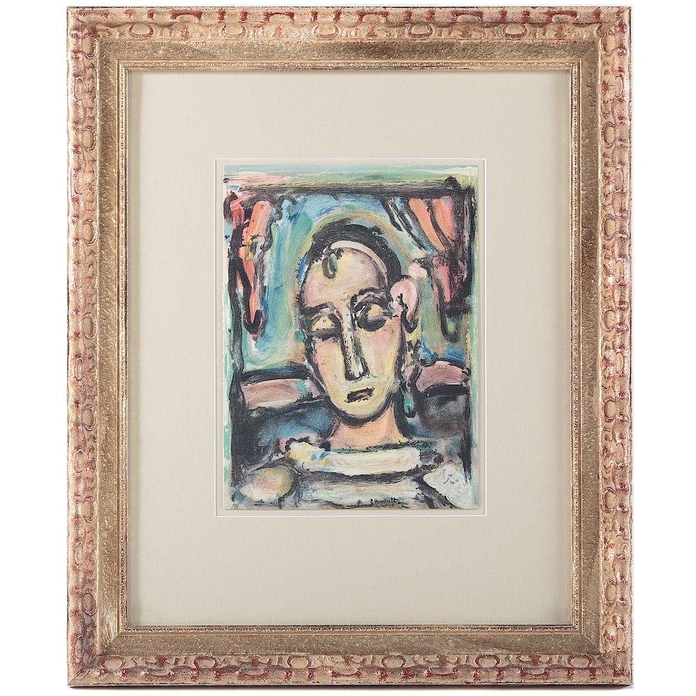 Appraisal: Georges Rouault Tete de Jeune Fille French - Lithograph in