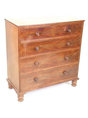 Appraisal: A mahogany chest th century of two short and three