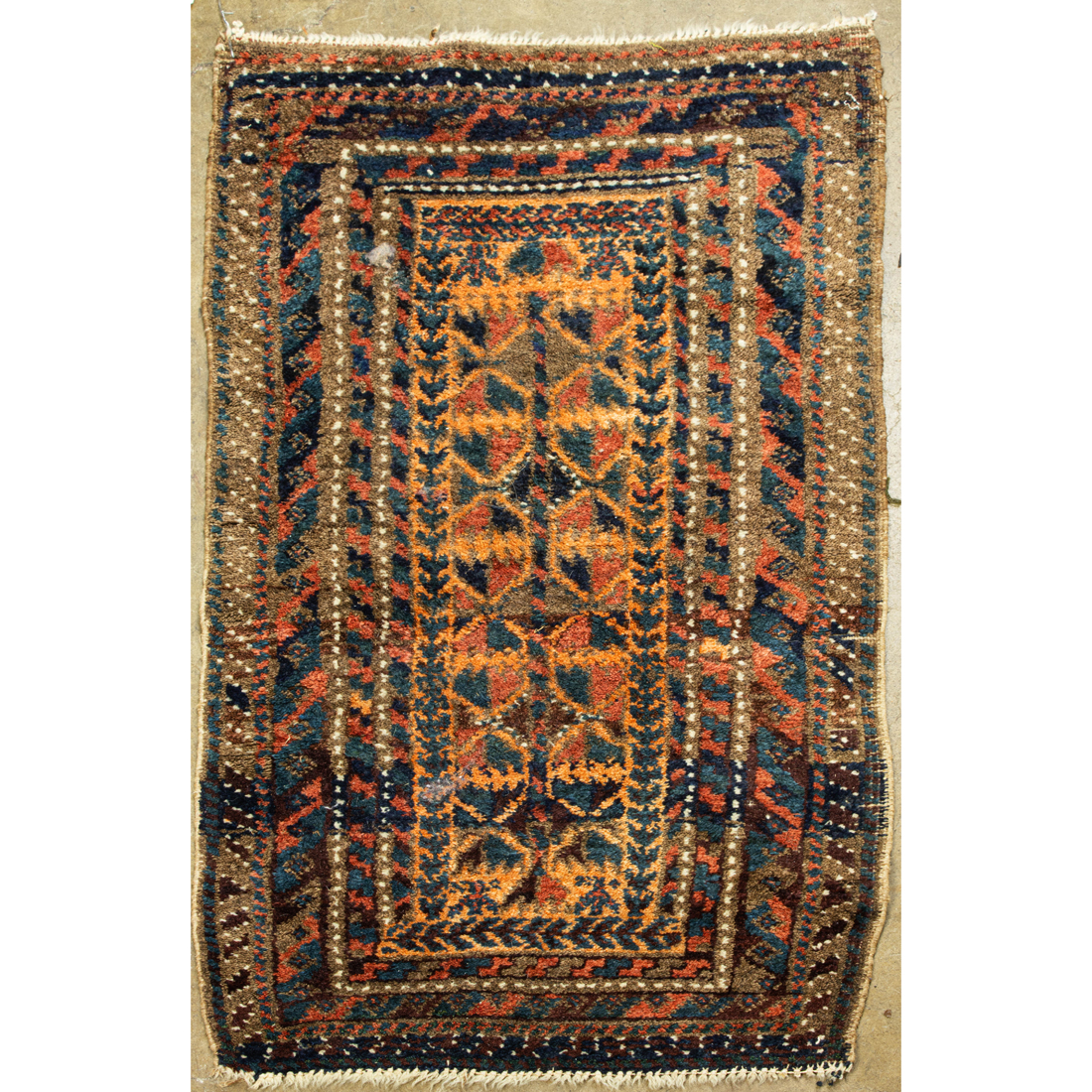 Appraisal: AFGHAN MAT Afghan mat ' x '