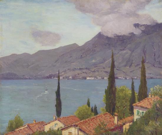 Appraisal: EATON CHARLES WARREN American - A View of Lake Como