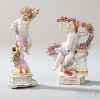 Appraisal: Two Meissen Porcelain Figures Germany late th early th century