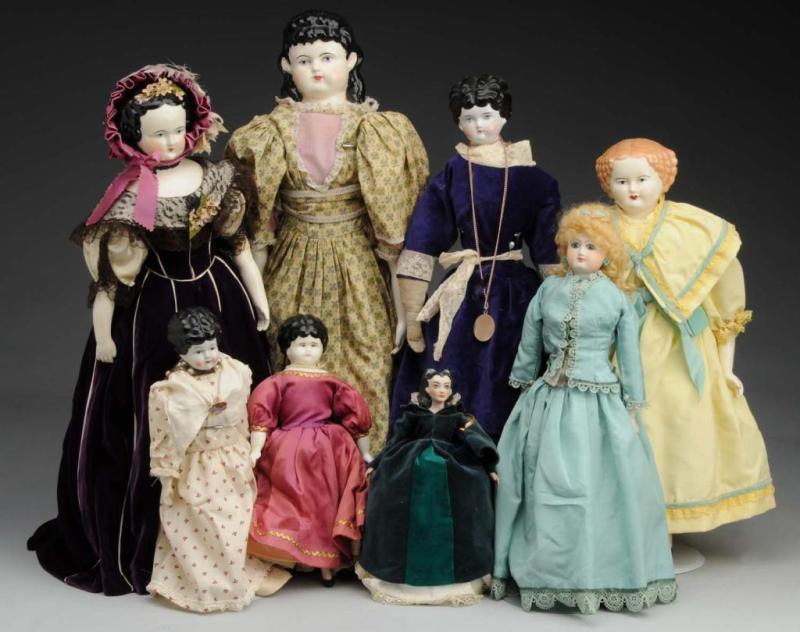 Appraisal: Lot of Miscellaneous Dolls Description Reproduction china head beautifully dressed