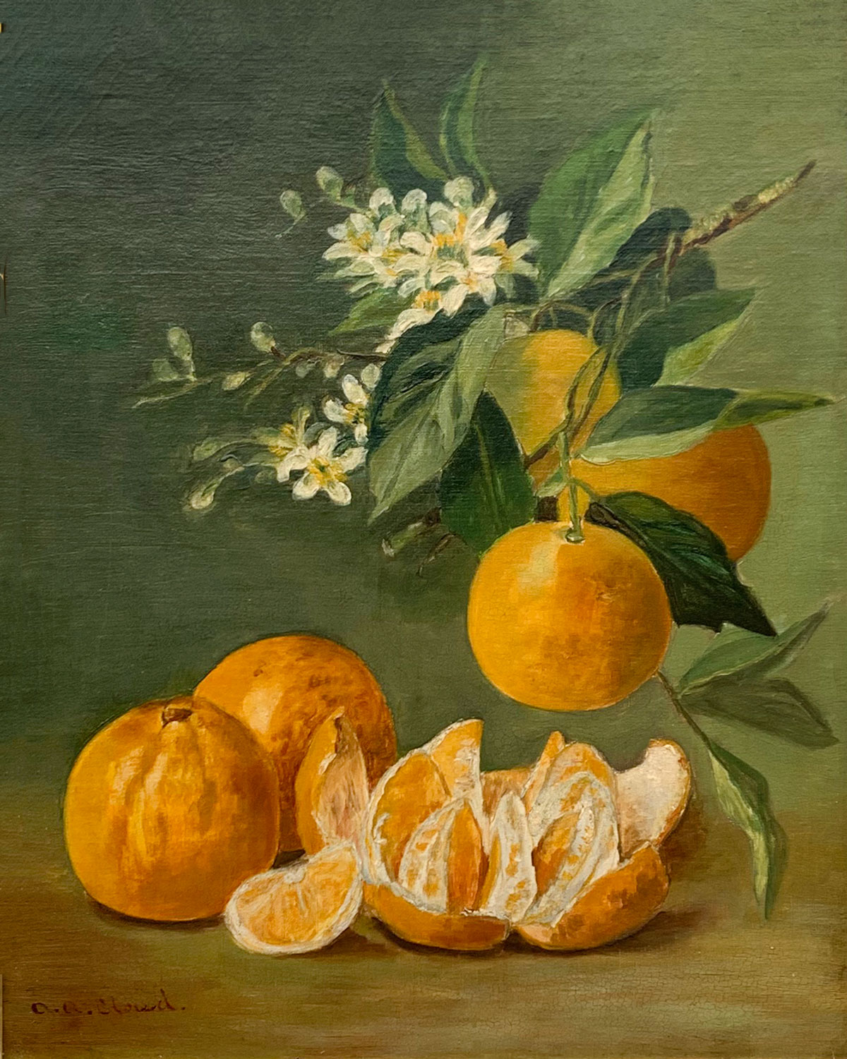 Appraisal: EARLY TH LATE TH CENTURY FLORIDA SCHOOL ORANGES PAINTING Oil