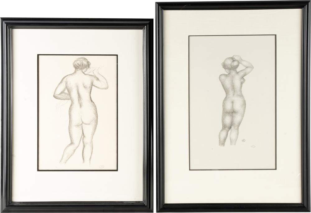 Appraisal: ARISTIDE MAILLOL - TWO WORKSeach lithograph the first Femme Nue