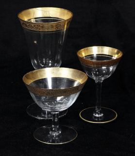 Appraisal: lot of Bohemian style crystal stemware each having a gilt