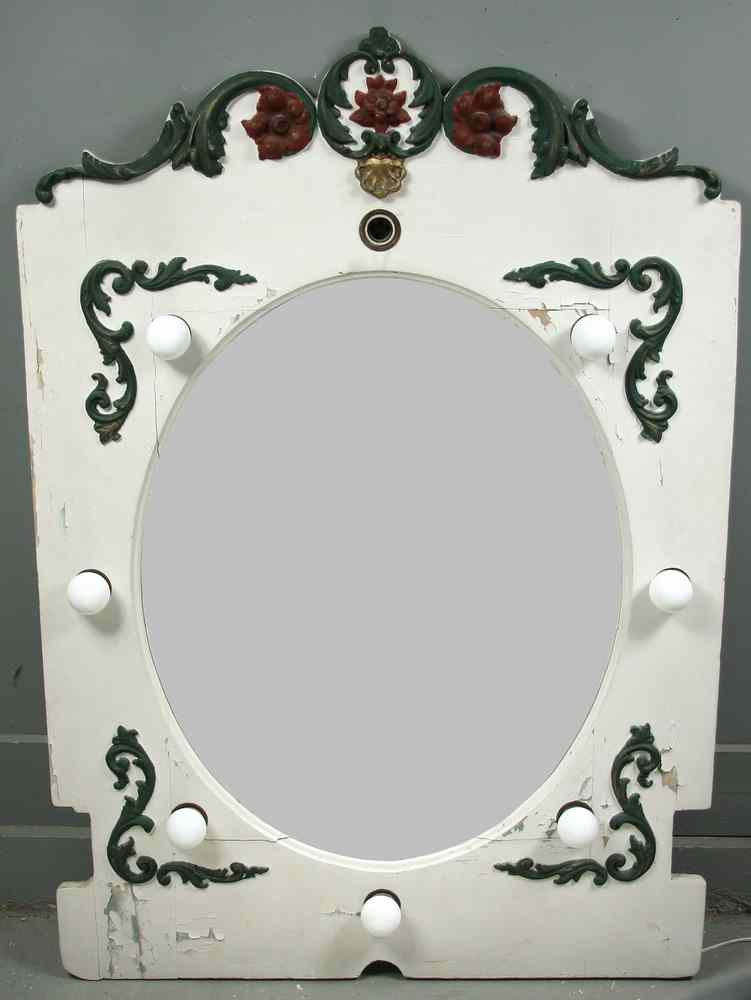 Appraisal: PAINTED CAROUSEL MIRROR - th c American Painted Carousel Mirror