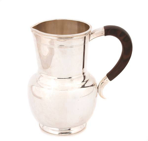 Appraisal: Italian sterling jug with wooden handle by Buccellati