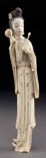 Appraisal: Chinese Qing carved ivory figure International buyers should note that