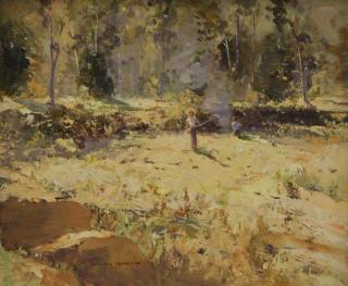 Appraisal: BENNET Rubery Oil on Board Morning Sun Signed lower left