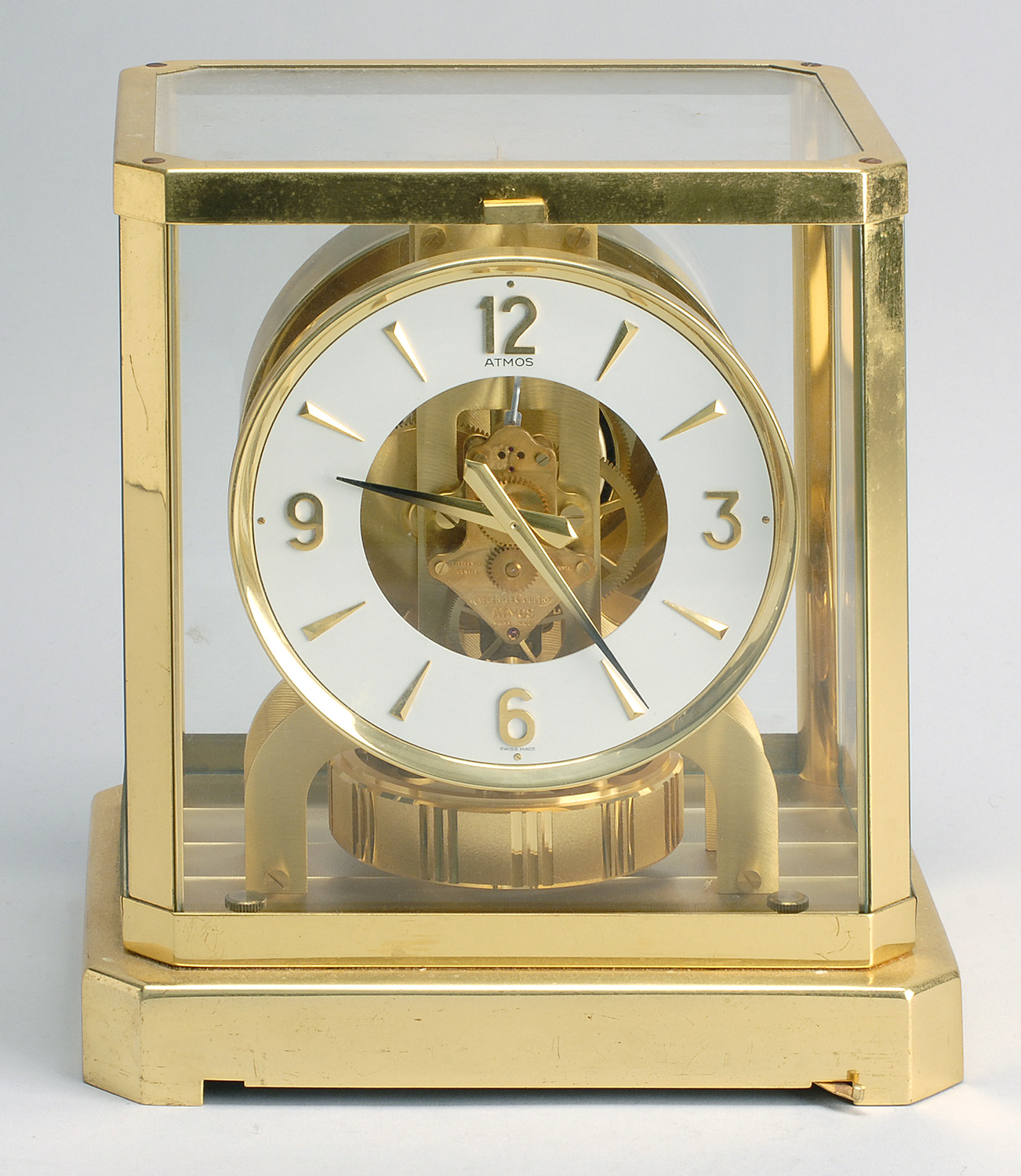 Appraisal: ATMOS CLOCK with brass and glass case Height ConditionAppears to