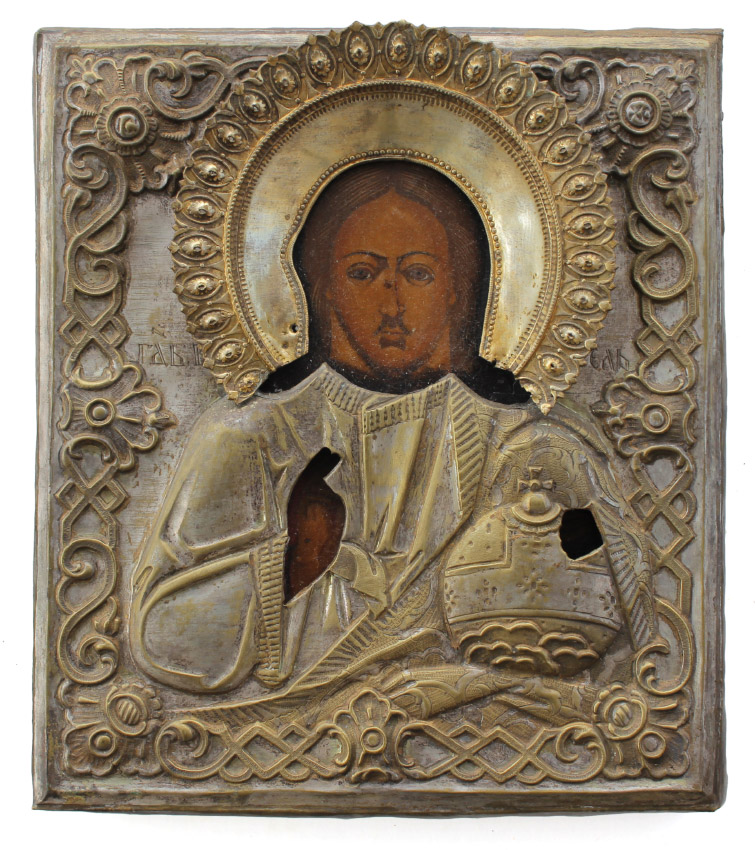 Appraisal: TH CENTURY RUSSIAN ICON '' x '' Oil Board with