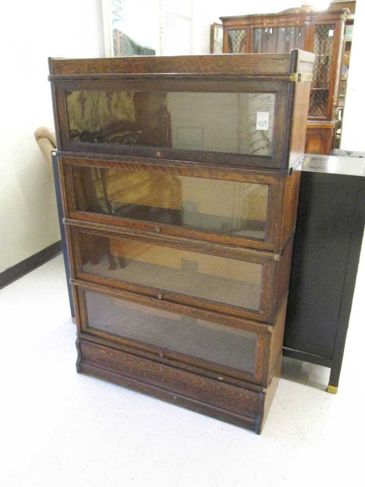 Appraisal: STACKING OAK BOOKCASE The Globe-Wernicke Co Ohio early th century