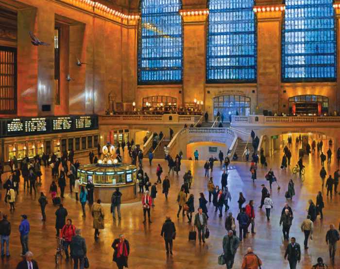 Appraisal: BRUCE BRAITHWAITE American b ''On Time - Grand Central Station''