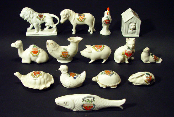 Appraisal: Fourteen crested china animals mostly Eastbourne including a turtle camel