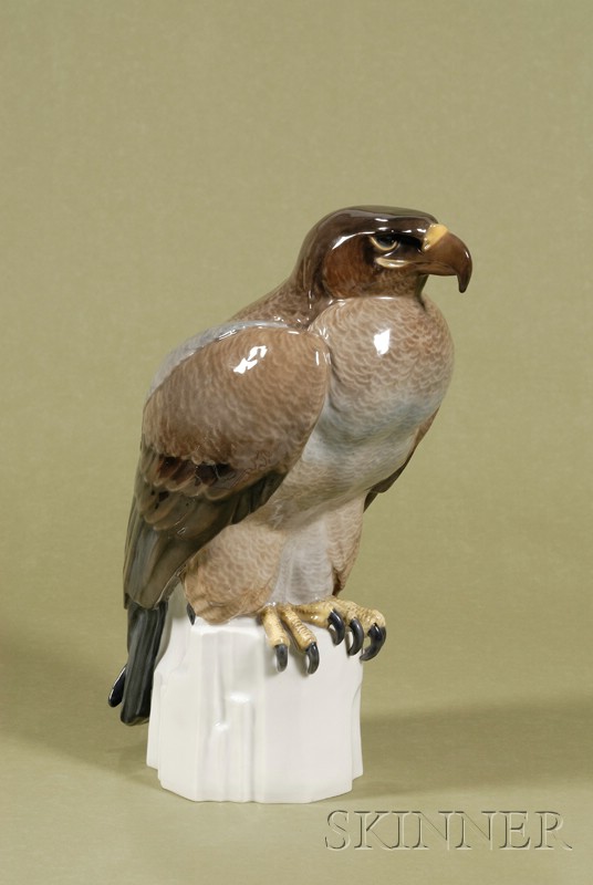 Appraisal: Karl Ens Volkstedt Porcelain Figure of a Golden Eagle Germany