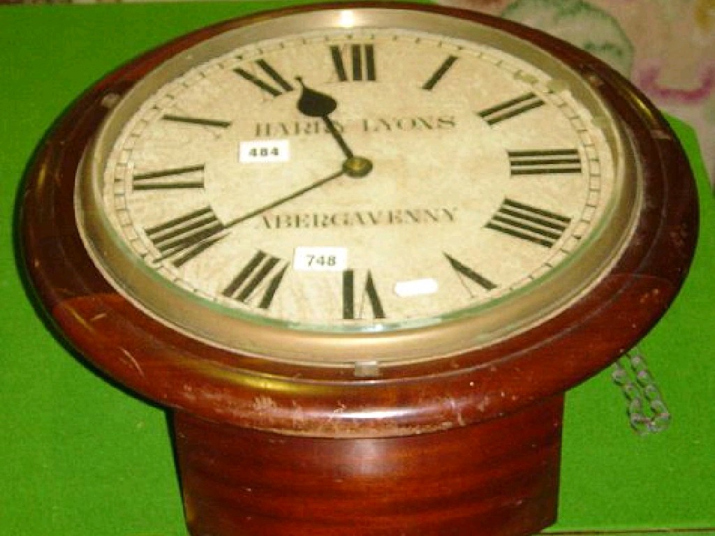 Appraisal: A dial clock with single train fusee movement within a