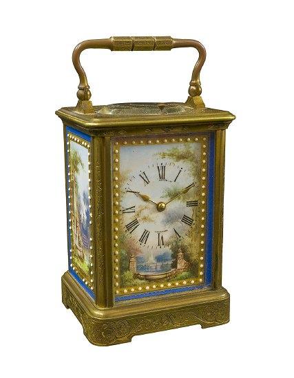 Appraisal: A late th Century hour repeat carriage clock the engraved