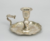 Appraisal: A Sterling Silver Chamber Candleholder A sterling silver chamber candleholder