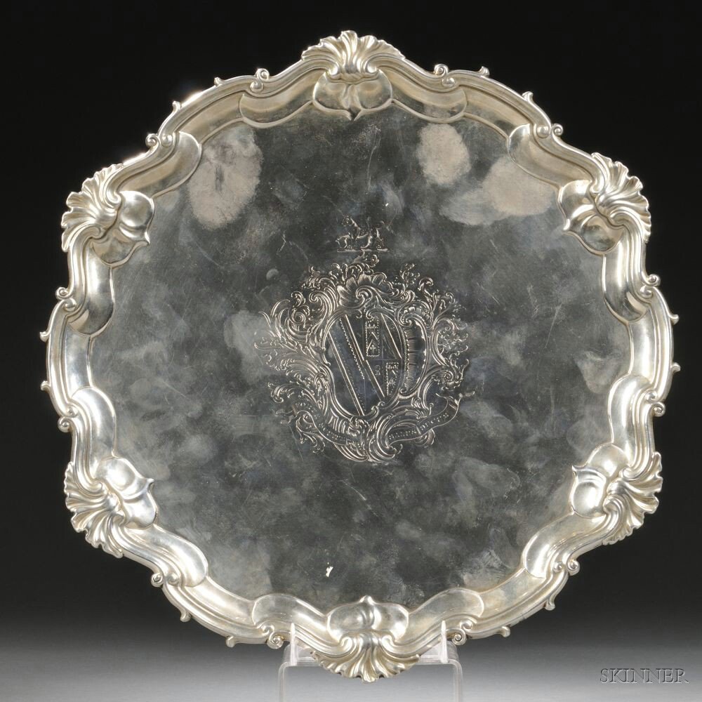 Appraisal: George II Sterling Silver Salver London - James Morison maker