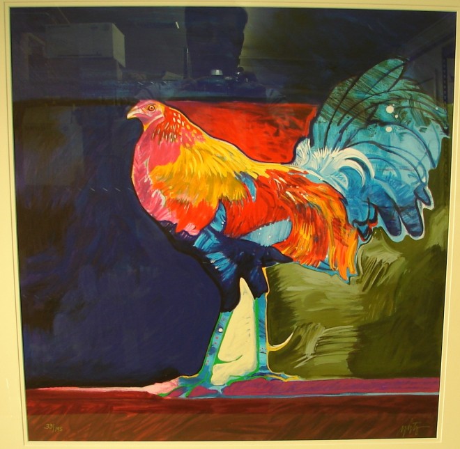 Appraisal: American b ROOSTER Serigraph Signed and numbered X inches