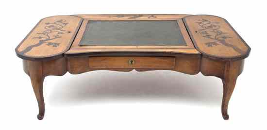 Appraisal: A Continental Marquetry Lap Desk having an adjustable leather inset