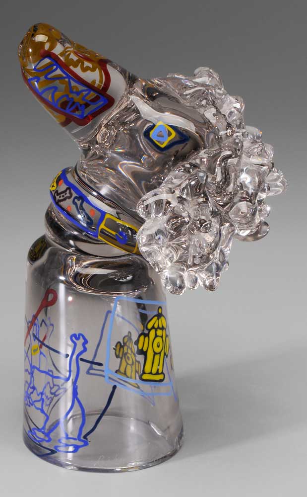 Appraisal: Richard Jolley Glass Poodle Kansas City Kansas born blue and