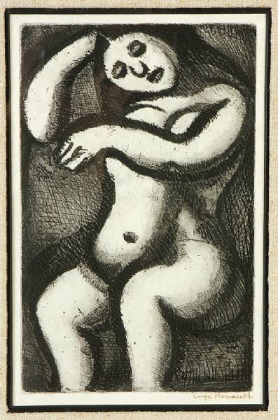 Appraisal: Georges Rouault French - Nu Assis from R incarnations du