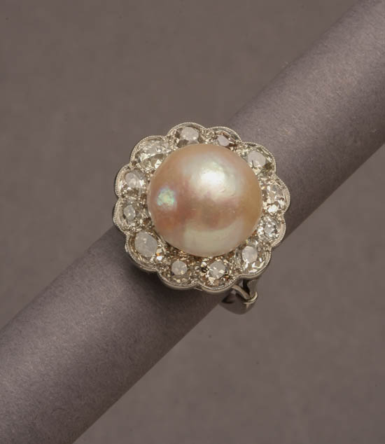 Appraisal: Lot Property of Various Owners French Platinum Mab Pearl and