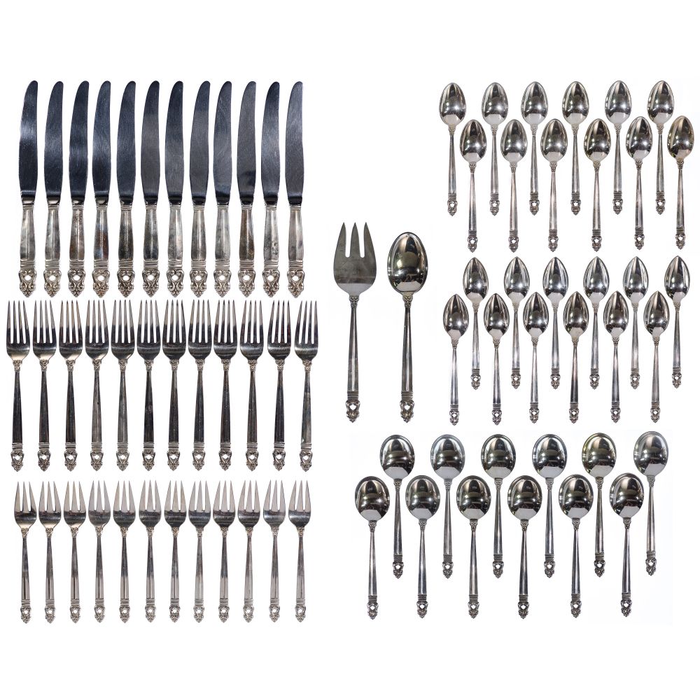 Appraisal: INTERNATIONAL SILVER ROYAL DANISH STERLING SILVER FLATWARE SERVICE items including