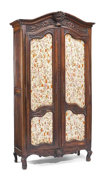 Appraisal: A Louis XV style oak armoire last quarter th century