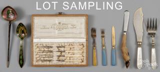 Appraisal: Miscellaneous flatware to include J Nore fish service Sterling silver