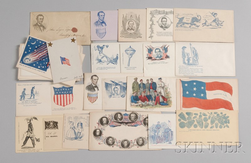 Appraisal: Thirty-nine Assorted th Century Abraham Lincoln Related Postal Covers political