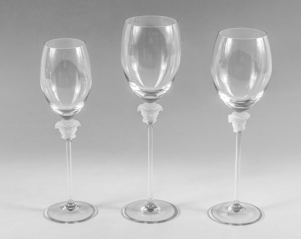 Appraisal: ROSENTHAL STUDIO-LINIE VERSACE MEDUSA STEMWARE stems to include each of