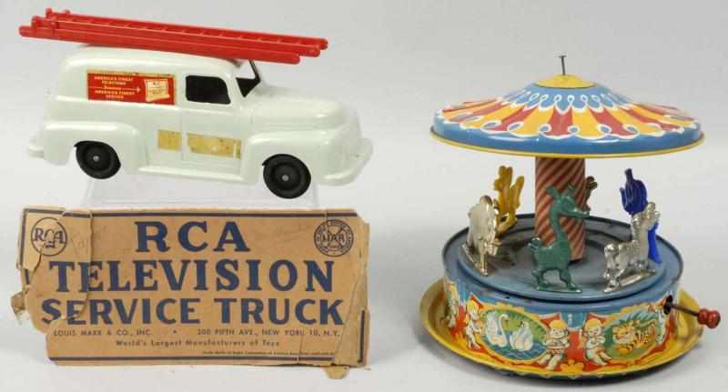 Appraisal: Lot of Tin Plastic Vehicle Toys Description American Includes Marx