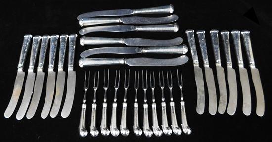 Appraisal: SILVER Sterling silver weighted handle flatware all with WA hallmarks