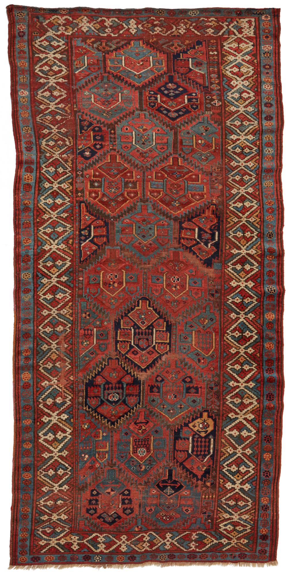 Appraisal: A Kurd area rug First-quarter th Century Wool on wool