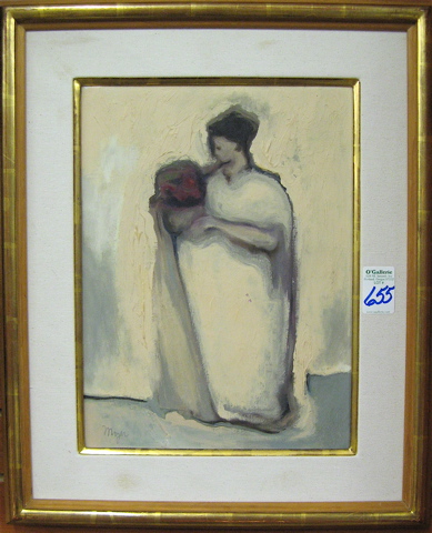 Appraisal: ROY MOYER OIL ON CANVAS American - Woman in white