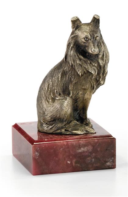 Appraisal: Russian silver figure of a collie early th century Depicted