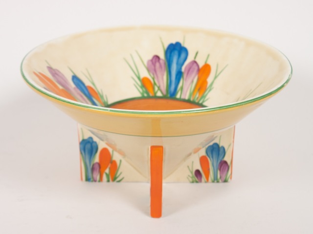 Appraisal: Clarice Cliff Bizarre Autumn Crocus conical bowl circa Newport Pottery